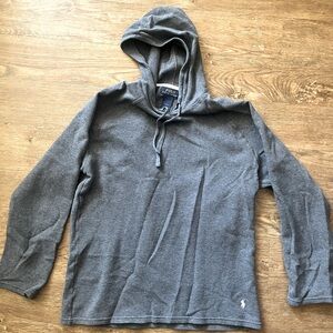 POLO RALPH LAUREN WAFFLE THERMAL PULLOVER HOODIE MENS LARGE